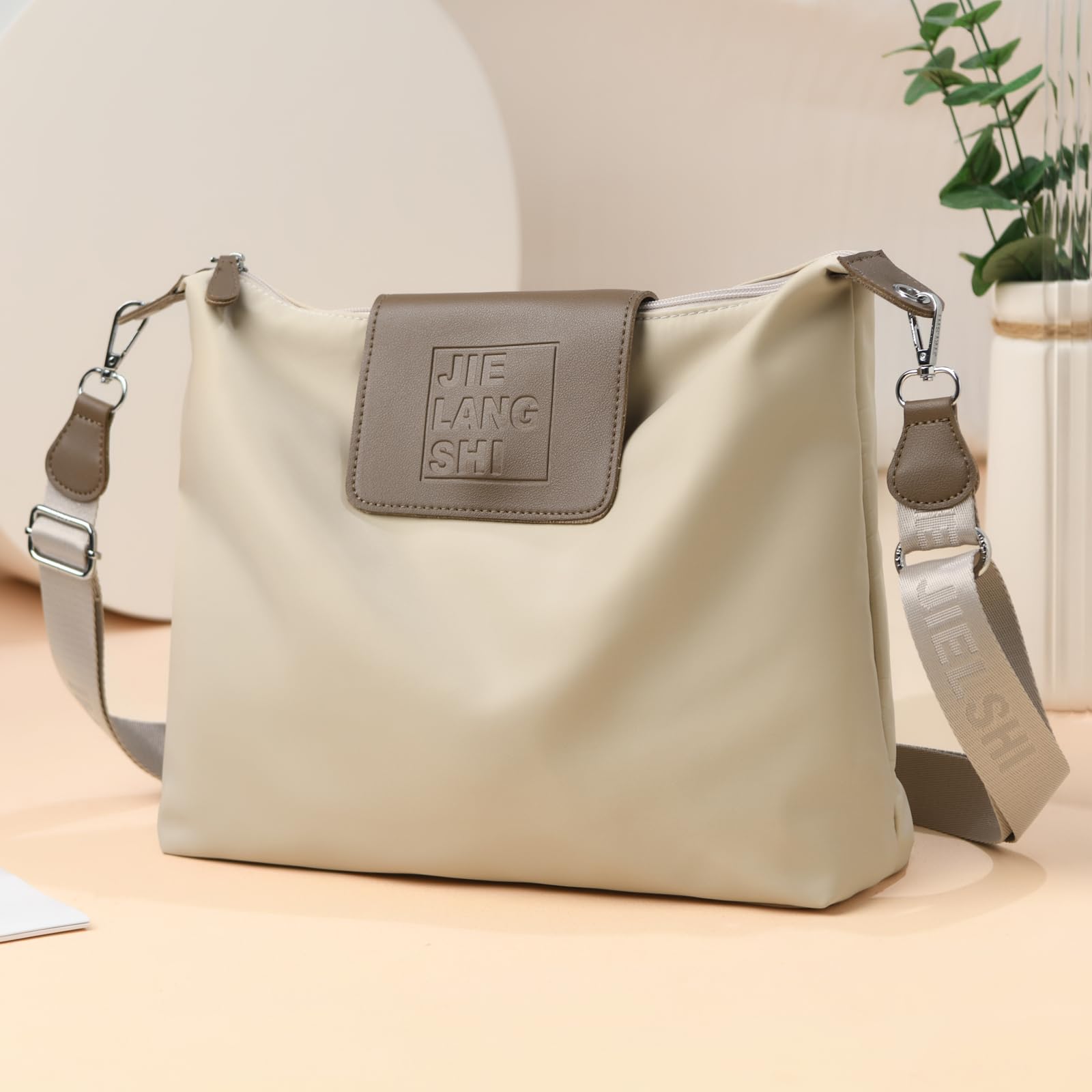 JANKS Large Crossbody Bag for Women Fabric Nylon Casual Commuter Trendy Fashion Hobo Shoulder Ladies Travel Handbag - Image 3