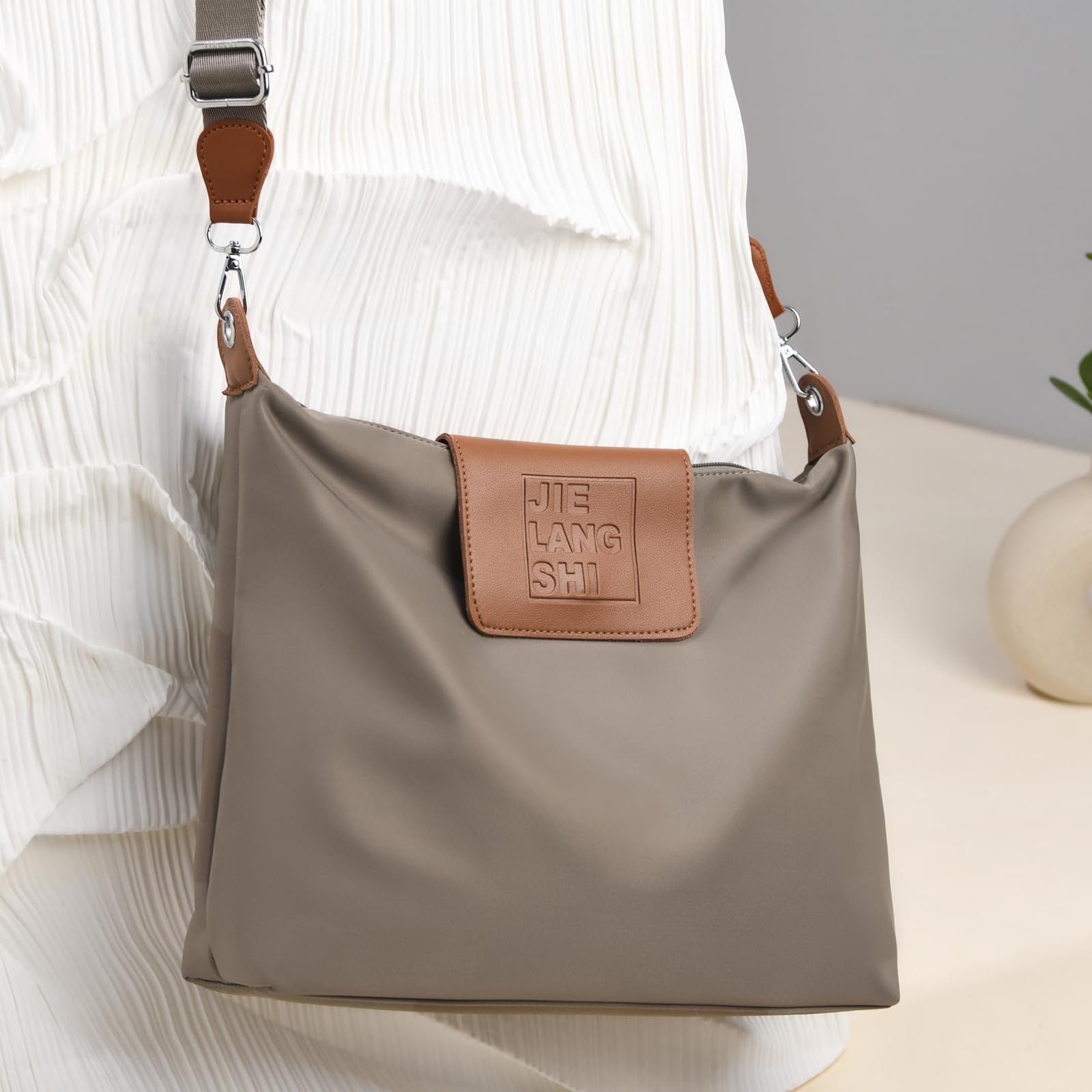 JANKS Large Crossbody Bag for Women Fabric Nylon Casual Commuter Trendy Fashion Hobo Shoulder Ladies Travel Handbag - Image 7