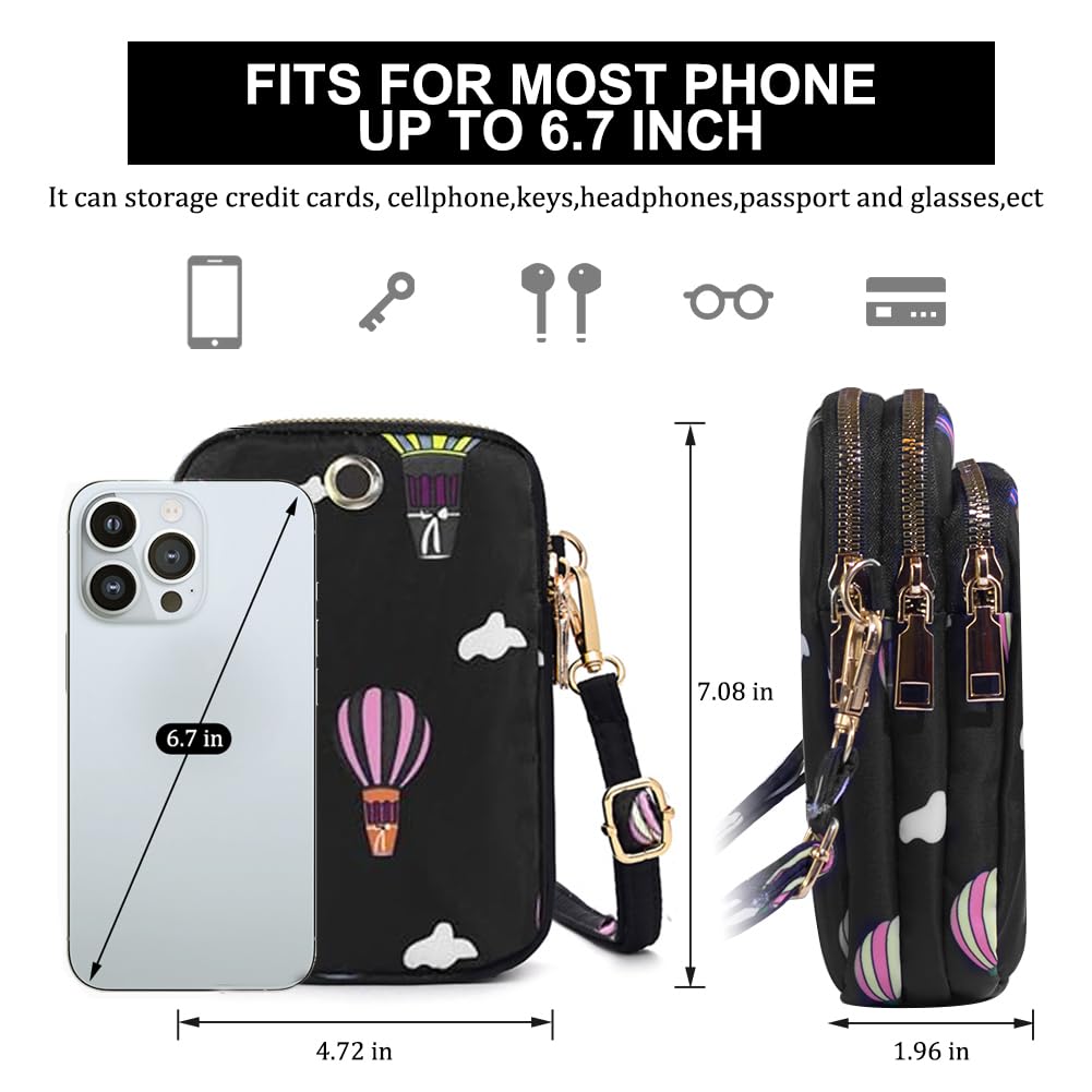 JANKS Small Crossbody Bag for Women Mini Cell Phone Bag Travel Pouch Wallet Purses Adjustable Over Shoulder Strap - Image 3