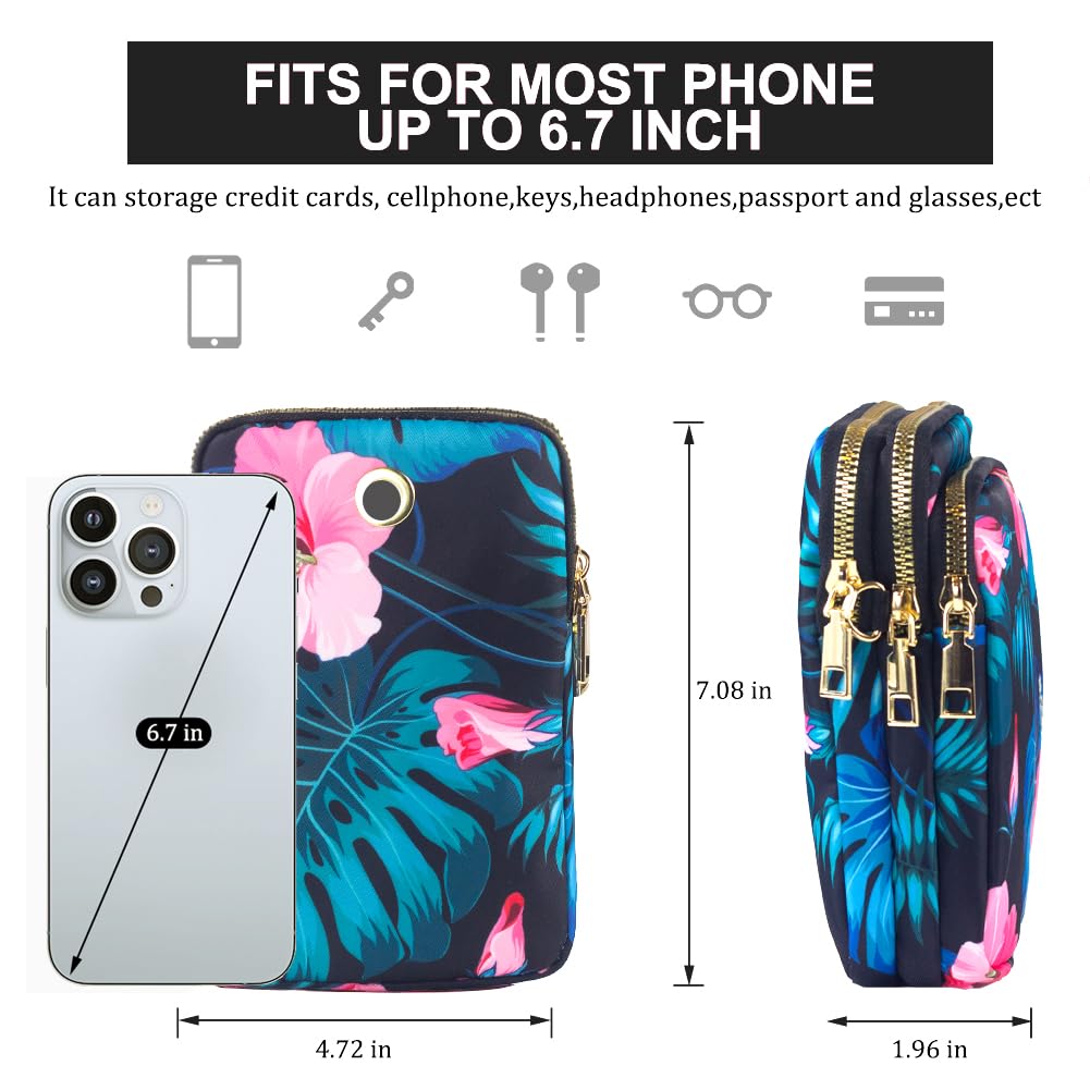 JANKS Small Crossbody Bag for Women Mini Cell Phone Bag Travel Pouch Wallet Purses Adjustable Over Shoulder Strap - Image 3