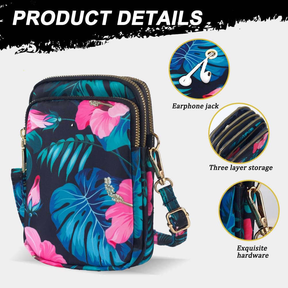 JANKS Small Crossbody Bag for Women Mini Cell Phone Bag Travel Pouch Wallet Purses Adjustable Over Shoulder Strap - Image 5