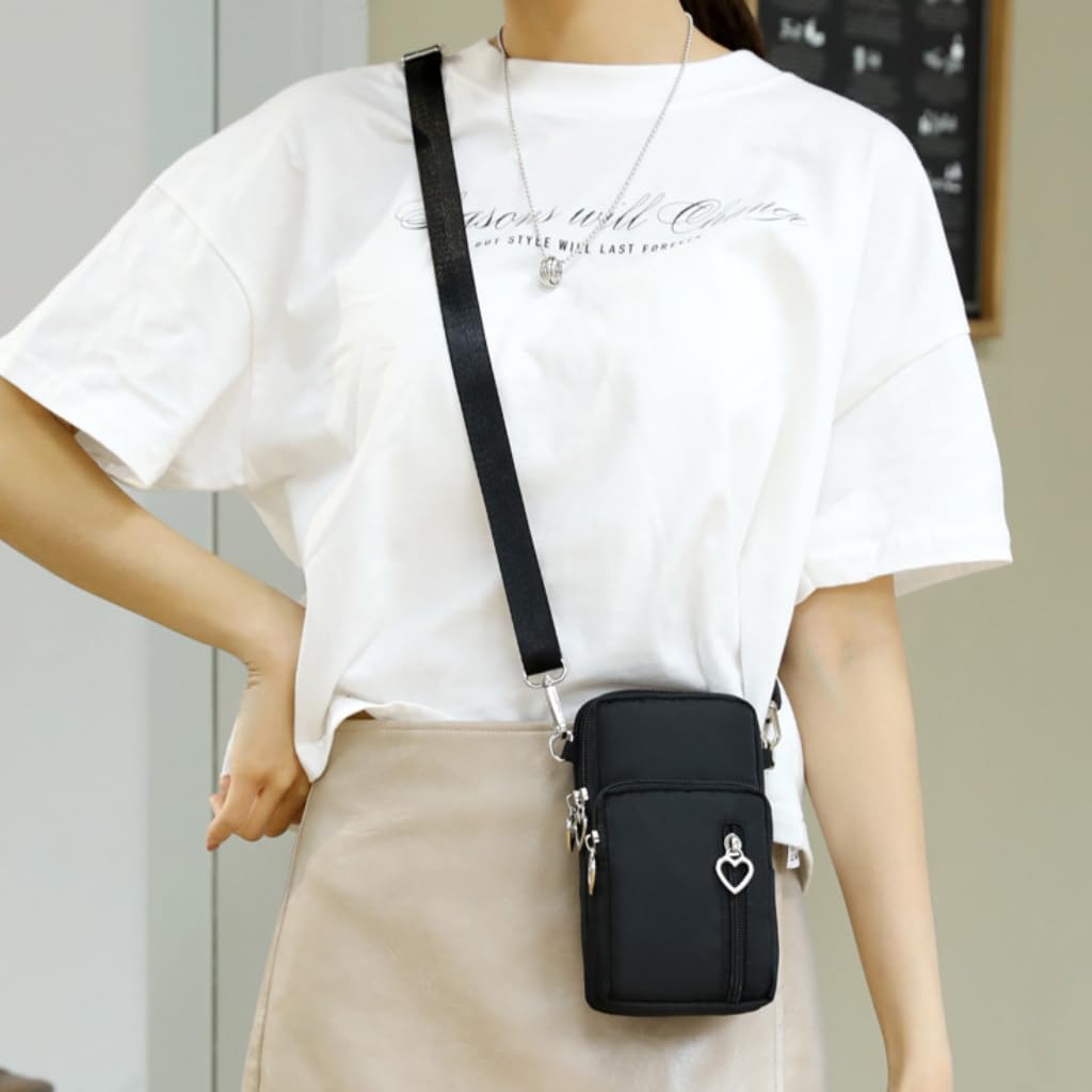 JANKS Small Crossbody Bag for Women - Mini Phone Purses with Crossbody Strap and Wallet - Nylon Arm Bag - Image 2
