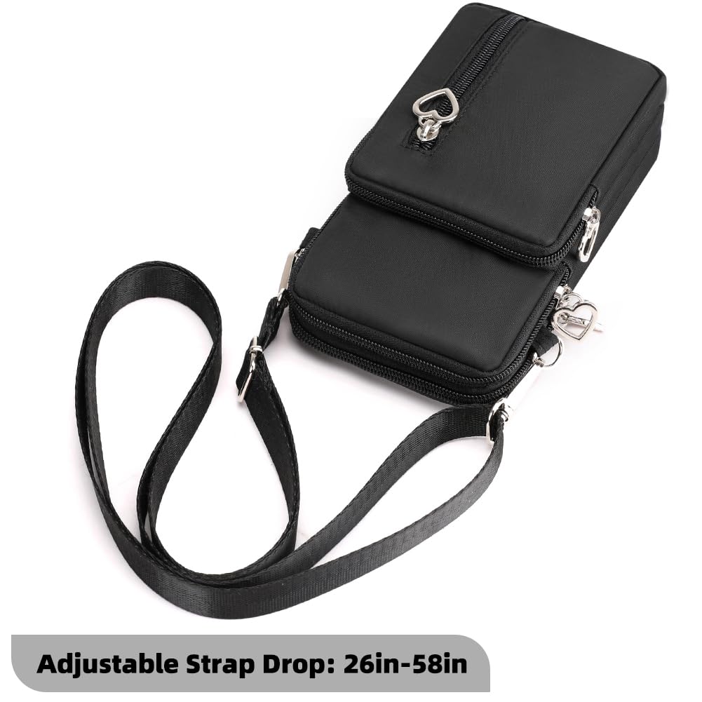 JANKS Small Crossbody Bag for Women - Mini Phone Purses with Crossbody Strap and Wallet - Nylon Arm Bag - Image 4