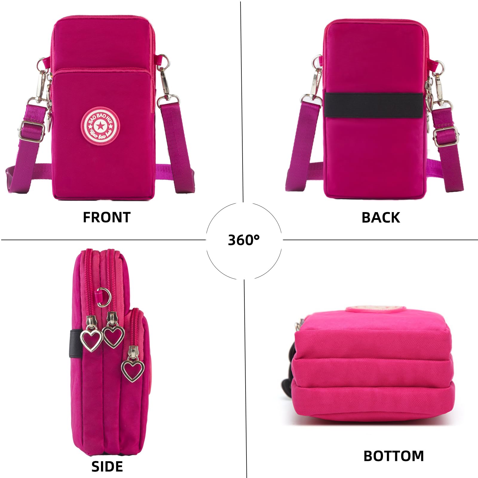 JANKS Small Crossbody Bags for Women Mini Cell Phone Purses Handbag Shoulder Bag - Image 5