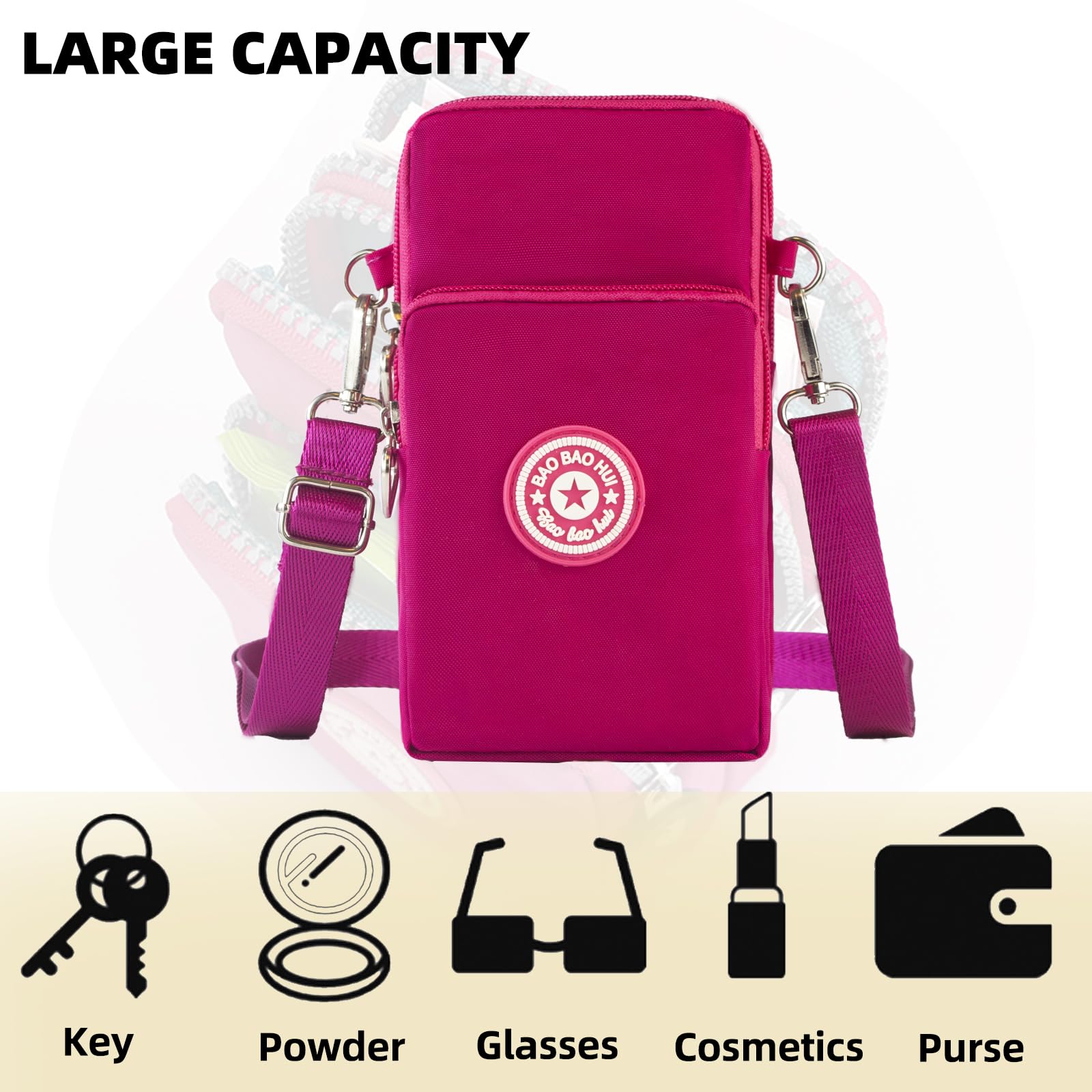 JANKS Small Crossbody Bags for Women Mini Cell Phone Purses Handbag Shoulder Bag - Image 7