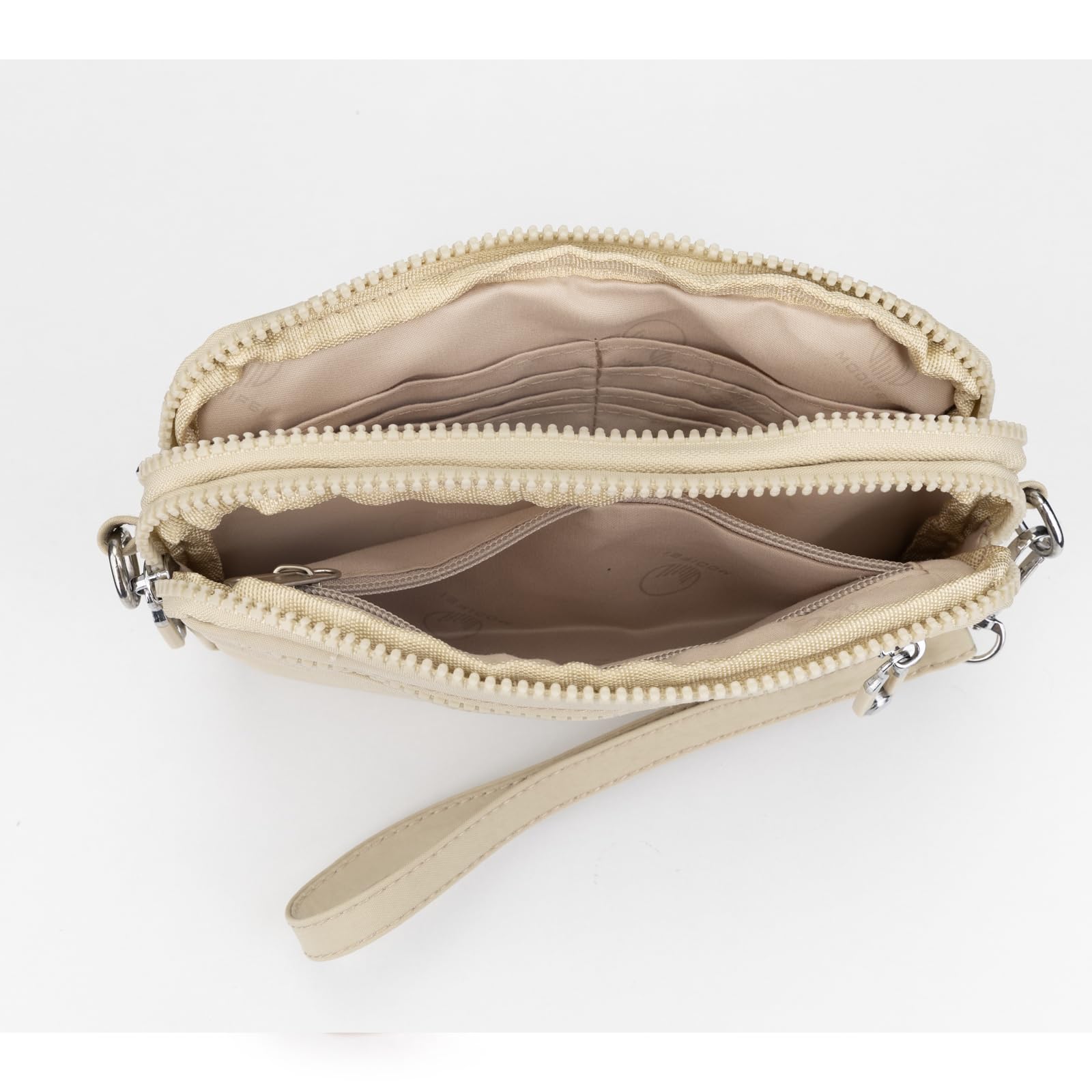 JANKS Small Crossbody Bags for Women Wristlet Wallets Nylon Shoulder Bag with 4 Zipper Carry All Purse Credit Card Holder - Image 5